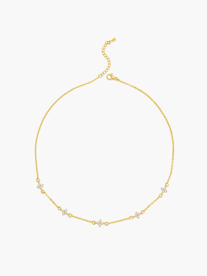 Dina Flower Zirconia Necklace