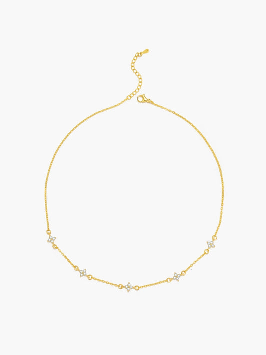 Dina Flower Zirconia Necklace