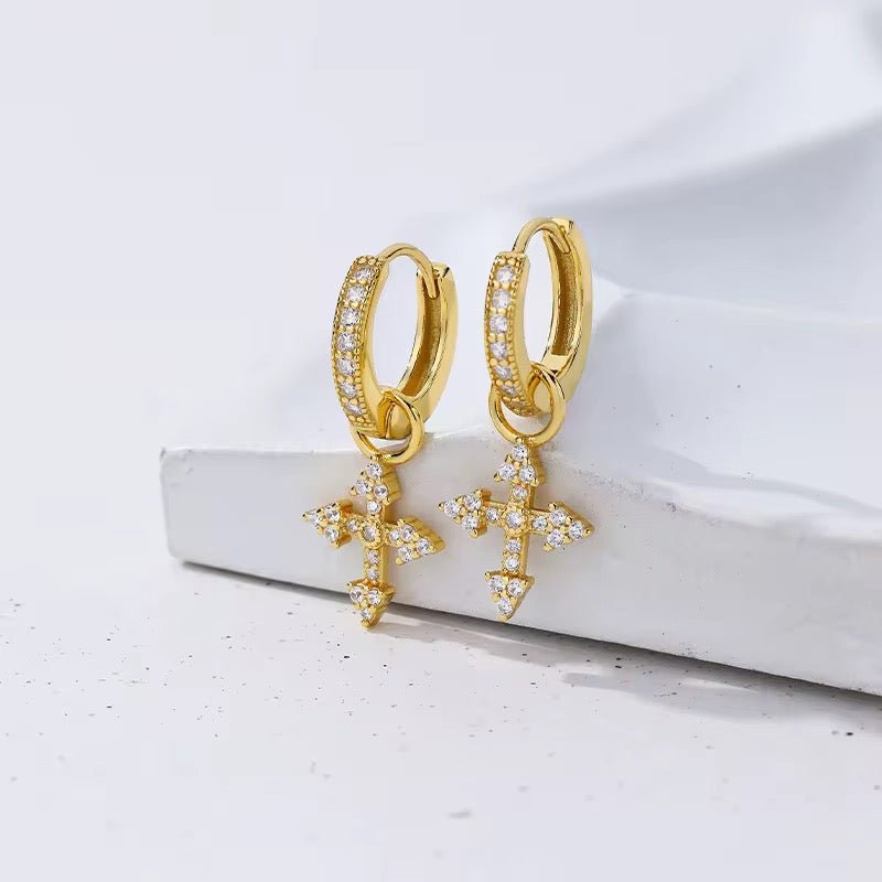 Divina Cross Earrings