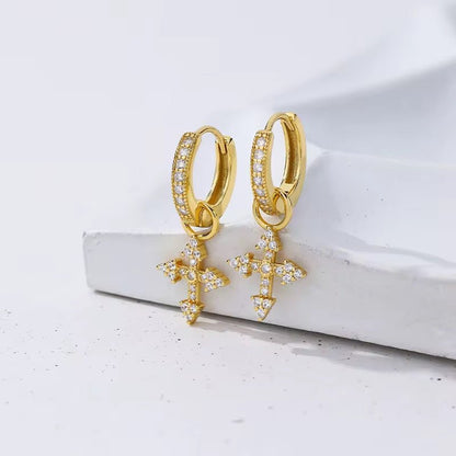 Divina Cross Earrings