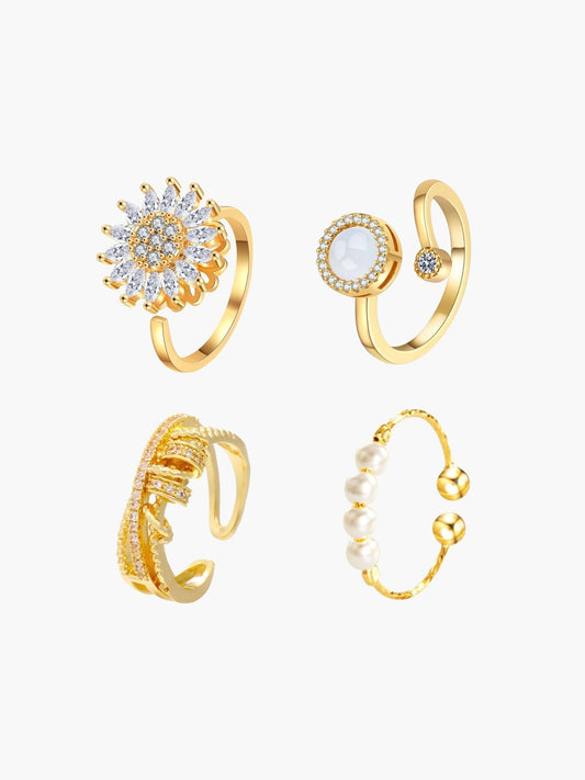 Eliz Anxiety Spinner Ring Set