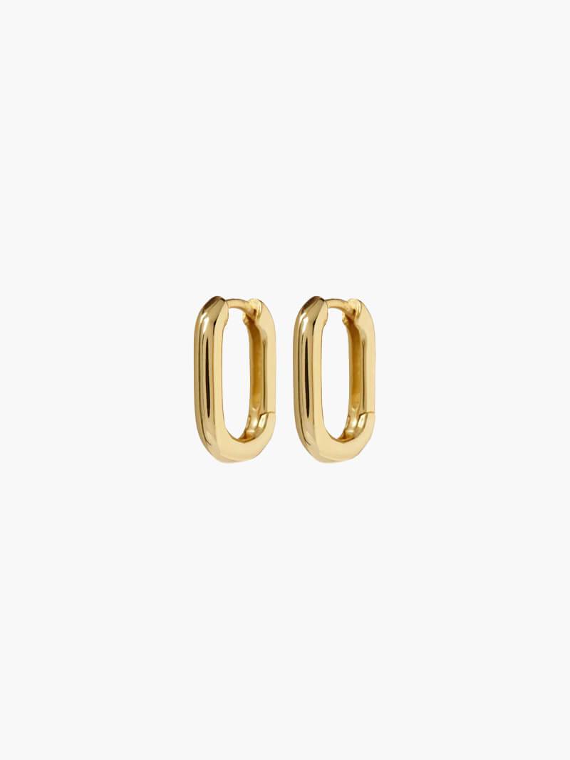Emery Oval Mini Hoops Earrings