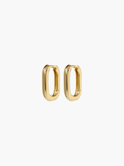 Emery Oval Mini Hoops Earrings
