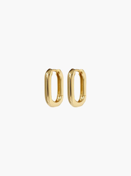 Emery Oval Mini Hoops Earrings