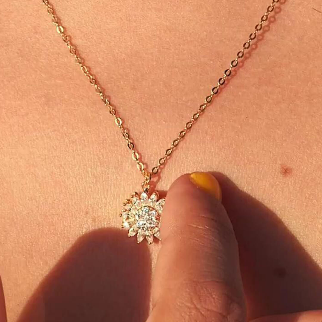 Flower Anxiety Spinner Necklace