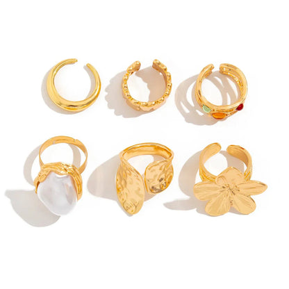 Gwen Adjustable Ring Set 6pcs