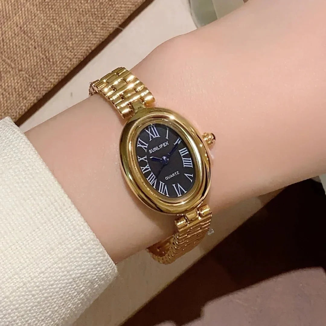 Josephine Oval Watch with Sleek Strap