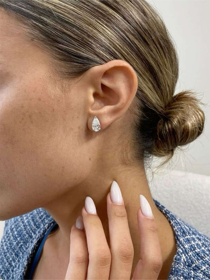 Kath Pear Cut Zirconia Stud Earrings