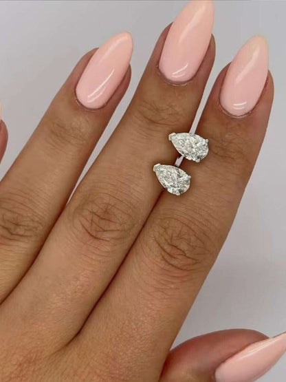 Kath Pear Cut Zirconia Stud Earrings