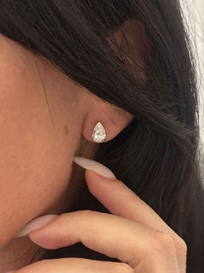Kath Pear Cut Zirconia Stud Earrings