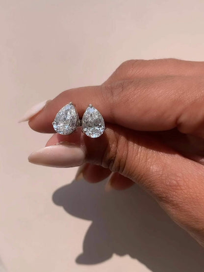 Kath Pear Cut Zirconia Stud Earrings