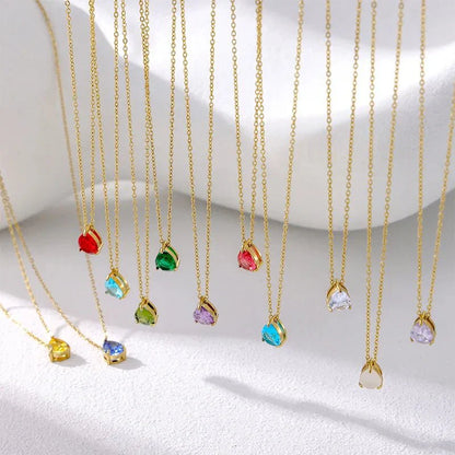 Lilith Teardrop Birthstone Necklace