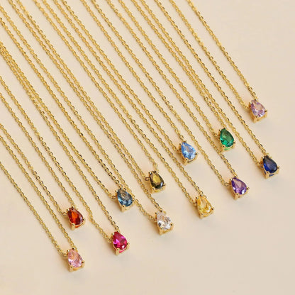 Lilith Teardrop Birthstone Necklace