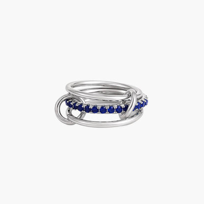 Livia Blue Gemstone Stacked Ring