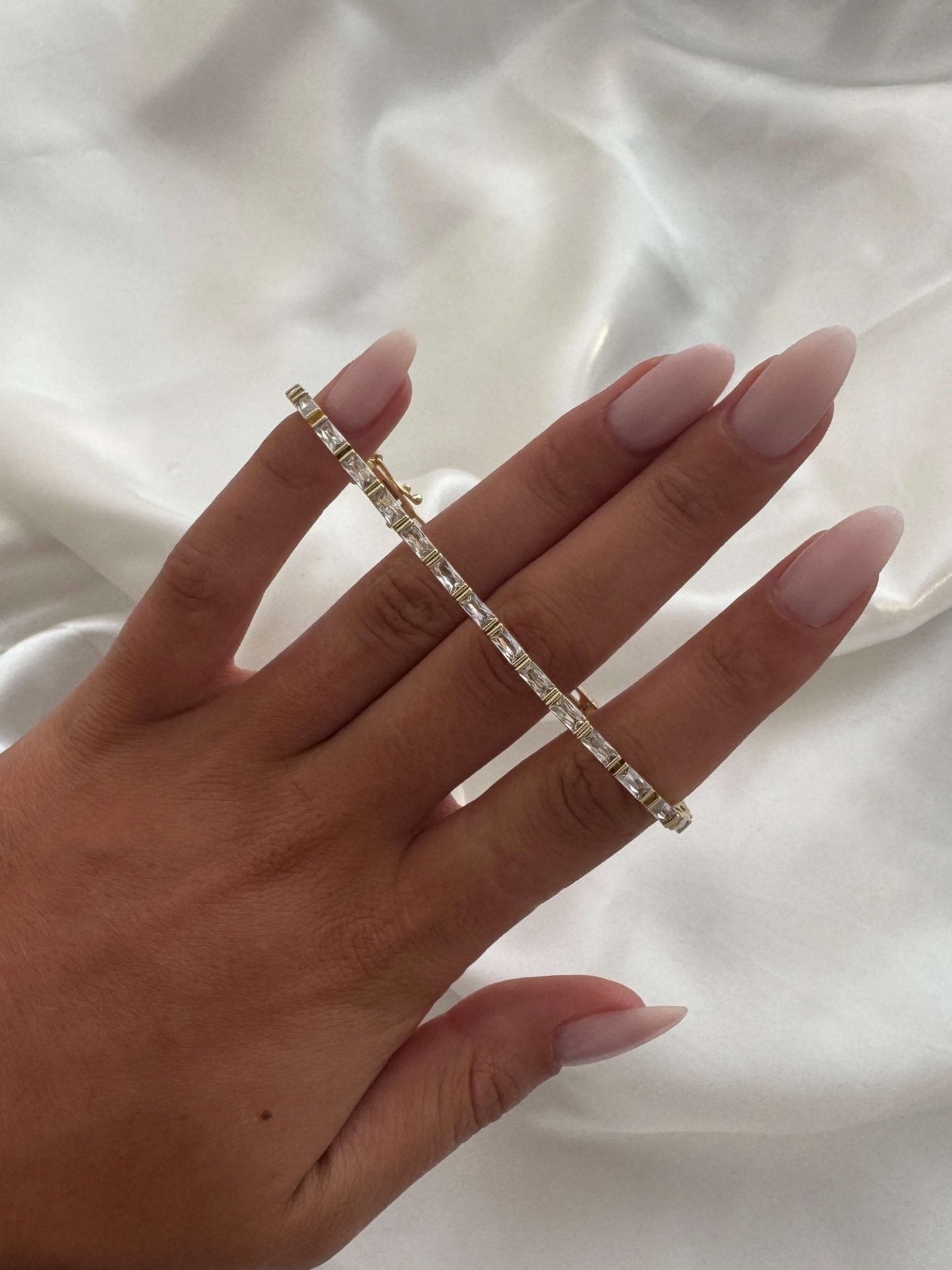 Louisa Baguette Zirconia Tennis Bracelet