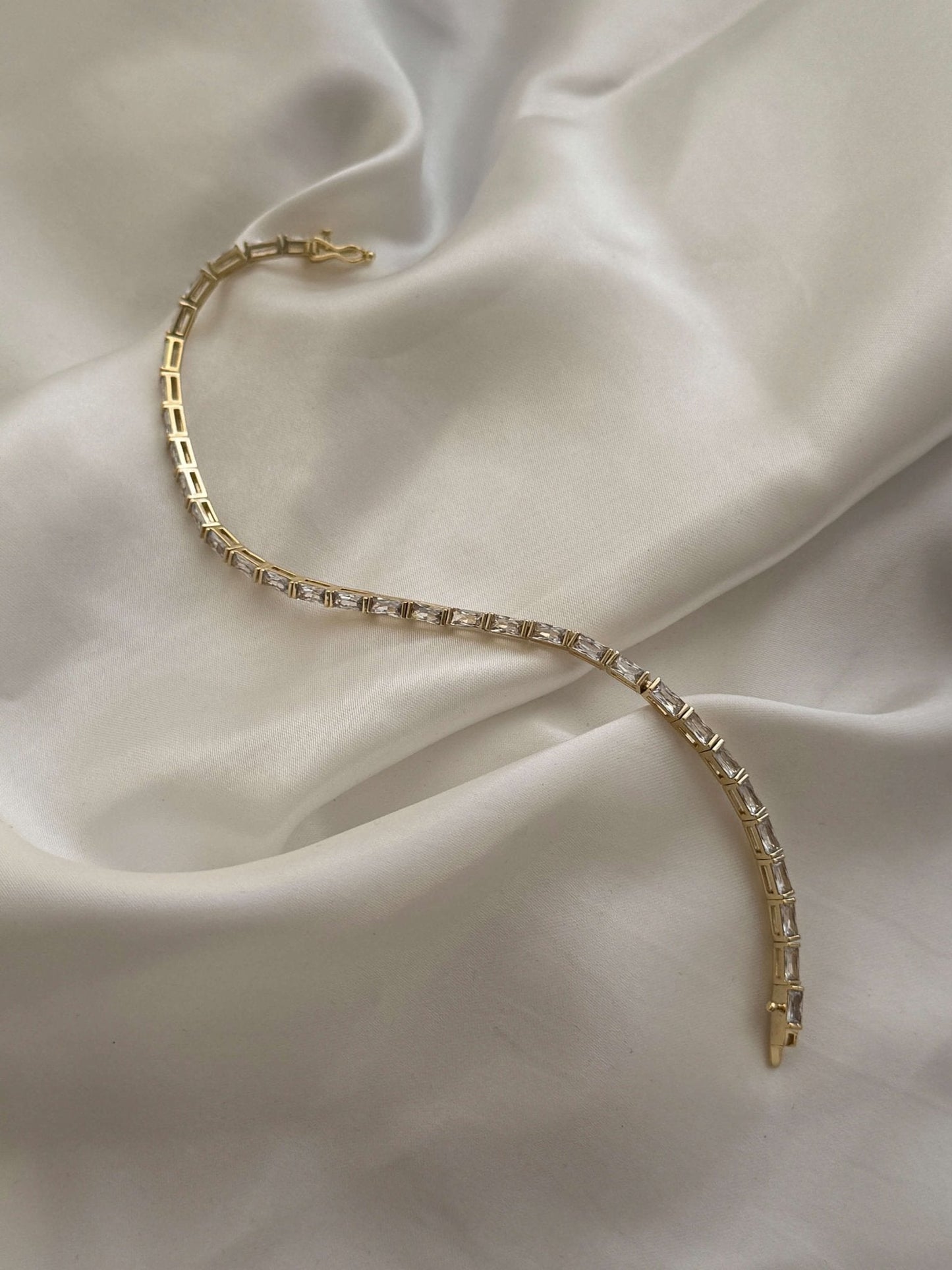 Louisa Baguette Zirconia Tennis Bracelet