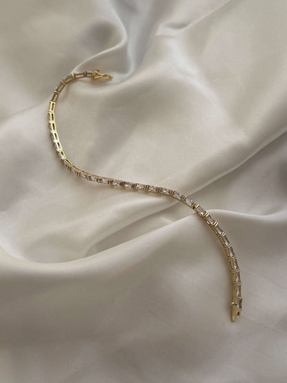 Louisa Baguette Zirconia Tennis Bracelet