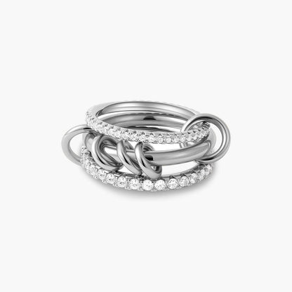 Lumi Zirconia Sparkle Stacked Ring