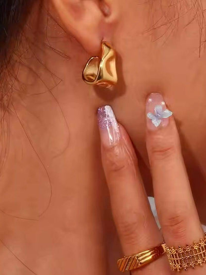 Maeve Irregular Chunky Hoops