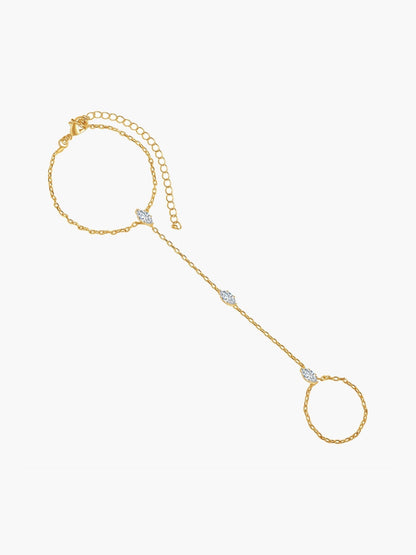 Marquise Zirconia Link Hand Chain