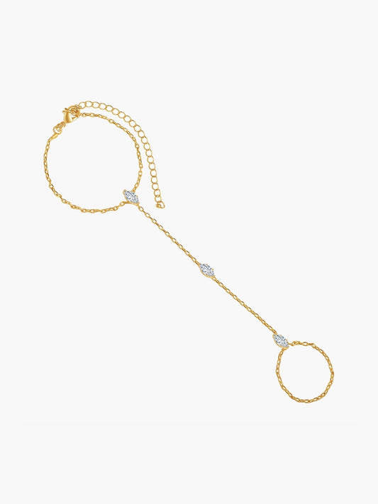 Marquise Zirconia Link Hand Chain