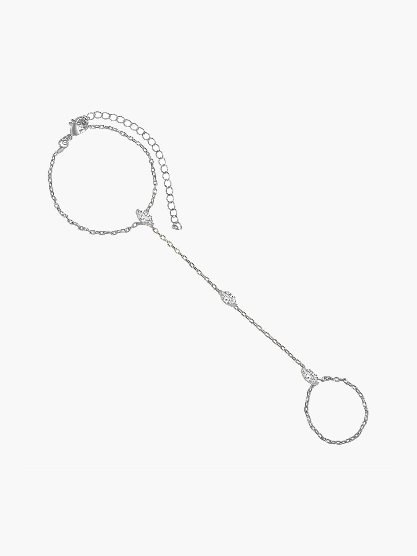 Marquise Zirconia Link Hand Chain