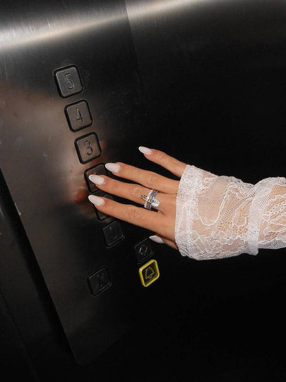 Monica Pinned Sparkle Band Ring