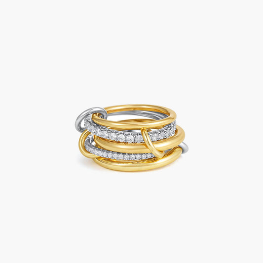 Ophelie Luxe Gemstone Five-Stack Ring