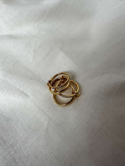 Paloma Sparkling Rhinestone Stacked Ring