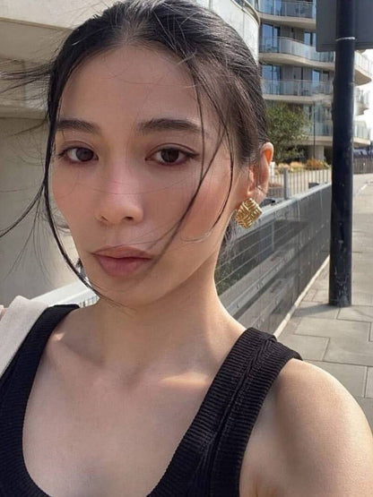 Paris Luxe Square Stud Earrings