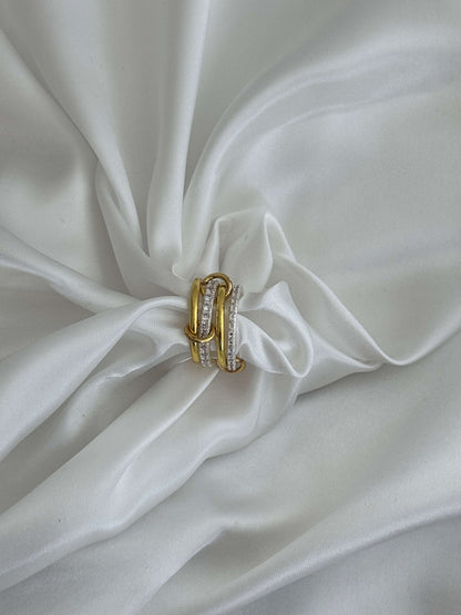 Ramona Rhinestone Stacked Ring