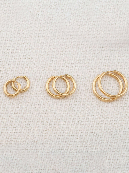 Sabrina Classic Hoop Earrings Set