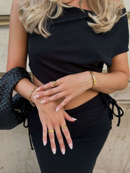 Serrah Heart Rhinestone Band Ring