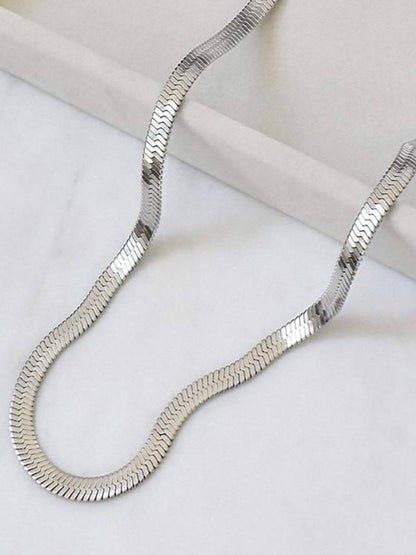 Sleek Flat Chain Necklace
