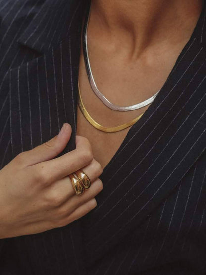 Sleek Flat Chain Necklace