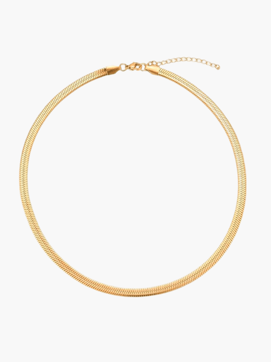 Sleek Flat Chain Necklace