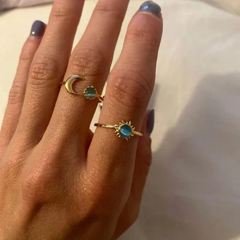 Sofia Moon and Star Ring