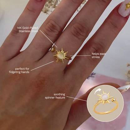 Sun Anxiety Spinner Ring