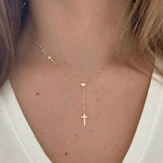 Valencia Cross Pendant Necklace