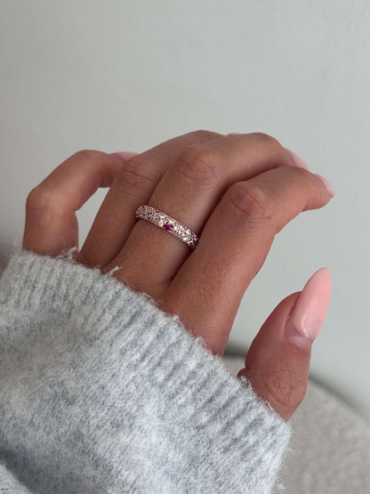 Valentina Gradient Rhinestone Band Ring