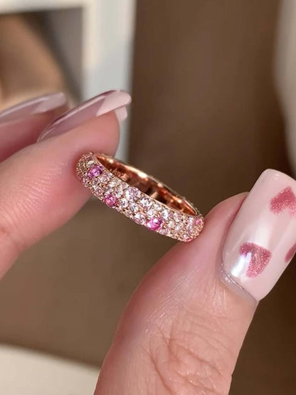 Valentina Gradient Rhinestone Band Ring