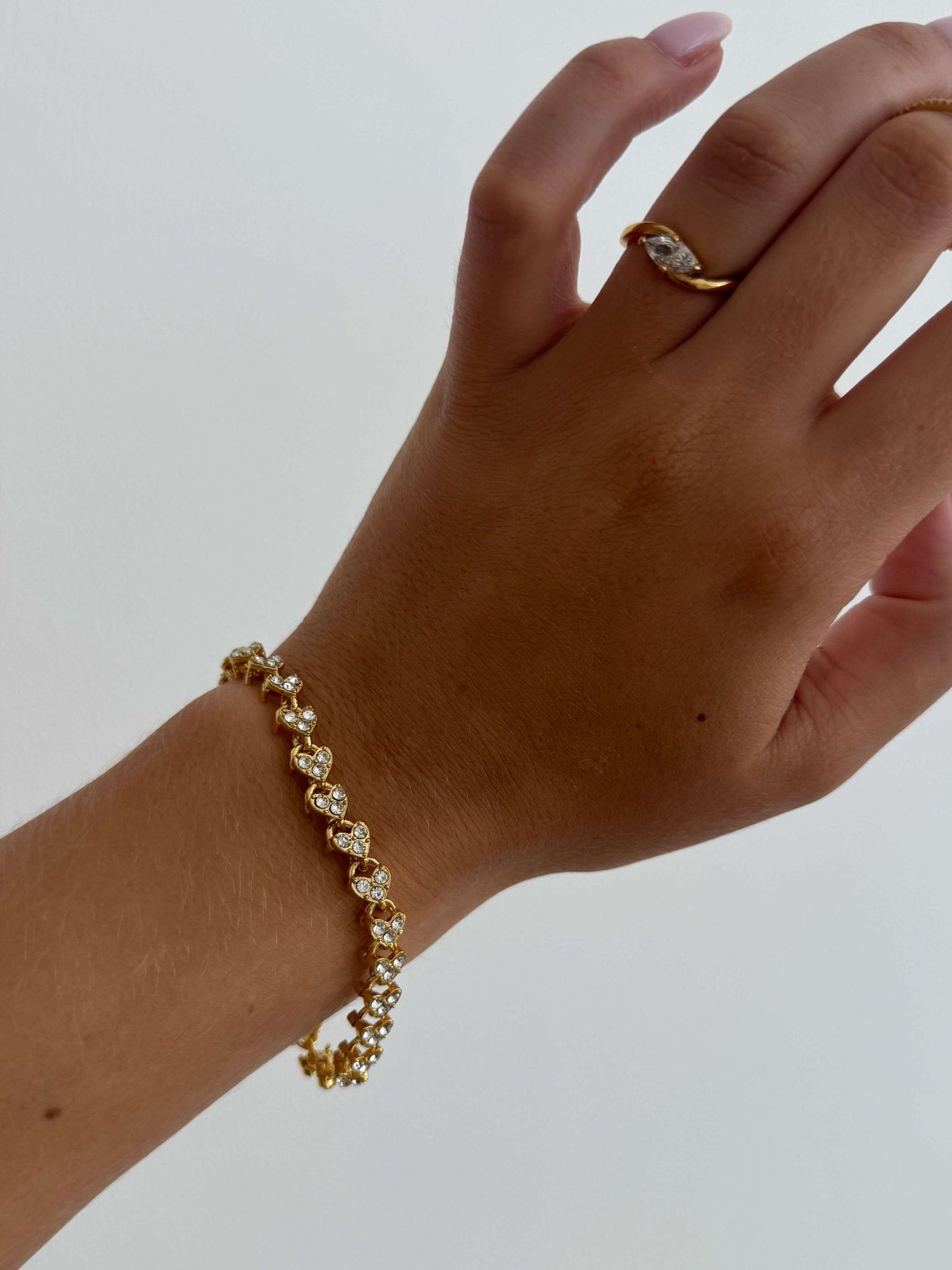 Viona Heart Zirconia Tennis Bracelet