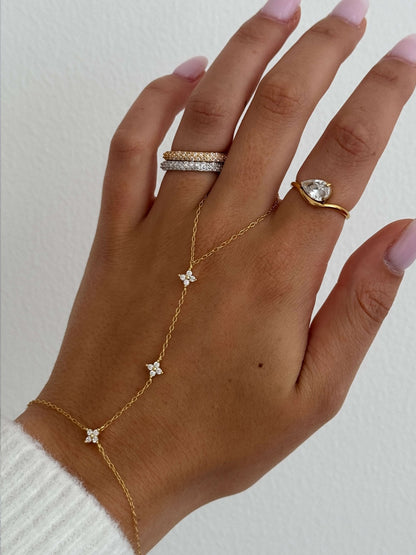 Soraya Crown-Edge Rhinestone Band Ring